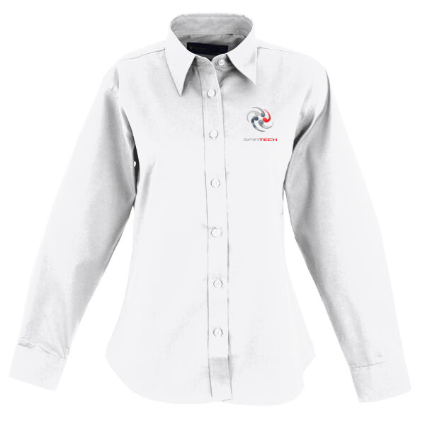 SpinTech Ladies Pinpoint Oxford Full Sleeve Shirt Thumbnail